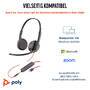 HP Poly Blackwire 3225 Stereo USB-C Headset +3.5mm Plug +USB-C/A Adapter (8X229AA)