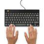 R-Go Compact Break Keyboard - QWERTY (UK) - black - wired - Mini - USB - QWERTY - Black