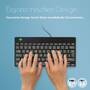 R-Go Compact Break Keyboard - QWERTY (UK) - black - wired - Mini - USB - QWERTY - Black