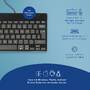 R-Go Compact Break Keyboard - QWERTY (UK) - black - wired - Mini - USB - QWERTY - Black