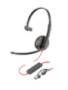 HP Poly Blackwire 3210 Monaural USB-C Headset +USB-C/A Adapter (8X214AA)