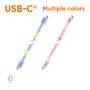 Club 3D Club3D Lifestyle USB-C Perlen-Kabel  PD60W,480Mbps 2m blau retail (CAC-3011)