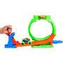 Mattel Hot Wheels Monster Trucks Mutant Chaos, Spielset Loop-Challenge mit Wreckin Wolf Spielzeug-T