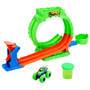 Mattel Hot Wheels Monster Trucks Mutant Chaos, Spielset Loop-Challenge mit Wreckin Wolf Spielzeug-T