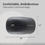 Kensington Pro Fit Bluetooth Compact Mouse - Ambidextrous - Bluetooth - Black