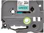 Brother Laminated tape 24mm - Black on green - TZe - Grey - Thermal transfer - Brother - PT-2430PC - PT-2700 - PT-2730 - PT-9600 - PT-9700PC - PT-9800PCN