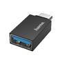 Hama USB-Adapter - USB-C M bis USB Typ A W - 3.2 Gen 1 On-The-Go - Schwarz - Digital - USB 3.0