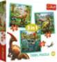 Trefl S.A. 3 in 1 Puzzle  Dinosaurier