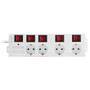 LogiLink LPS252 - 1.5 m - 4 AC outlet(s) - Indoor - Type F - Type F - IP20