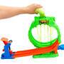 Mattel Hot Wheels Monster Trucks Mutant Chaos, Spielset Loop-Challenge mit Wreckin Wolf Spielzeug-T