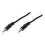 Logilink Audiokabel 1x 3,5mm -> 1x 3,5mm St/St 10.00m bk (CA1053)