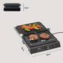 SEVERIN SEVINI Comfort für Fleisch, Fisch, Gemüse, digitaler Sandwich-Maker für fettfreies Grillen mit 5 Auto-Programmen, keramikbeschichtet, Indoor-Grill bis 230 Grad Hitze, 1.800 W, schwarz, KG 2399