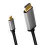 Logilink USB-C Kabel 3.2 Gen1, C/M zu HDMI/M, 4K, Alu  1,8 m (CUA0101)