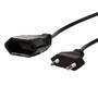 LogiLink 1m - 2xCEE 7/16 - 1 m - CEE7/16 - CEE7/16 - Black