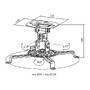 LogiLink BP0057 - Ceiling - 13.5 kg - White - Aluminum - Steel - -15 - 15° - 360°