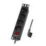 Logilink Steckdosenleiste 4-fach mit Schalter,10"(1HE),2m (PDU4B01)