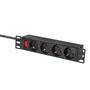 Logilink Steckdosenleiste 4-fach mit Schalter,10"(1HE),2m (PDU4B01)