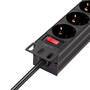 Logilink Steckdosenleiste 4-fach mit Schalter,10"(1HE),2m (PDU4B01)