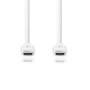 Nedis USB-Kabel / USB 3.2 Gen 1 / USB-C™ Stecker / USB-C™ Stecker / 60 W / 4K@60Hz / 5 Gbps / Vernickelt / 2.00 m / Rund / PVC / Weiss / Box
