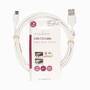 Nedis USB-Kabel / USB 2.0 / USB-A Stecker / USB-C™ Stecker / 15 W / 480 Mbps / Vernickelt / 2.00 m / Rund / PVC / Weiss / Label