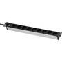 Brennenstuhl 1390007009 - 2 m - 9 AC outlet(s) - Aluminium - Aluminium - Black - 16 A - Black
