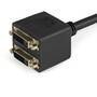 StarTech.com 1 ft DVI-D to 2x DVI-D Digital Video Splitter Cable - M/F - 0.3 m - DVI-D - 2 x DVI-D - Male - Female - Black
