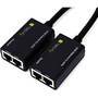 Techly IDATA-EXT-E30D - HDMI - HDMI - Cat5e,Cat6 - 1920 x 1080 pixels - Black - 30 m
