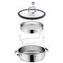 WMF Vitalis 17.4301.6040 - 5 L - Stainless steel - Round - Ceramic,Gas,Induction - Stainless steel - Glass