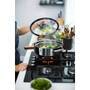 WMF Vitalis 17.4301.6040 - 5 L - Stainless steel - Round - Ceramic,Gas,Induction - Stainless steel - Glass