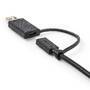 STARTECH.COM 3ft/1m USB-C Cable with USB-A Adapter - 2-in-1 USB C Cable 10Gbps/PD3.0 with USB-A 5Gbp
