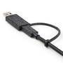 STARTECH.COM 3ft/1m USB-C Cable with USB-A Adapter - 2-in-1 USB C Cable 10Gbps/PD3.0 with USB-A 5Gbp