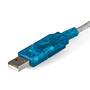 StarTech.com 3ft USB to RS232 DB9 Serial Adapter Cable - M/M - DB-9 - USB 2.0 A - 0.9 m - Blue - Transparent