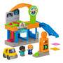 Mattel Fisher-Price Little People Spaß an der Tankstelle Spielset für Kleinkinder, 1 Spielzeugauto u
