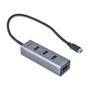 i-tec Metal USB-C HUB 4 Port - USB 3.2 Gen 1 (3.1 Gen 1) Type-C - USB 3.2 Gen 1 (3.1 Gen 1) Type-A - 5000 Mbit/s - Grey - Android - Chrome - 96 mm