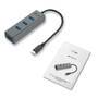 i-tec Metal USB-C HUB 4 Port - USB 3.2 Gen 1 (3.1 Gen 1) Type-C - USB 3.2 Gen 1 (3.1 Gen 1) Type-A - 5000 Mbit/s - Grey - Android - Chrome - 96 mm