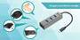 i-tec Metal USB-C HUB 4 Port - USB 3.2 Gen 1 (3.1 Gen 1) Type-C - USB 3.2 Gen 1 (3.1 Gen 1) Type-A - 5000 Mbit/s - Grey - Android - Chrome - 96 mm
