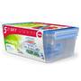 EMSA Food Clip&Close 508568 5er Set transparent/blau