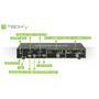 Techly IDATA-DP-KVM2 - 3840 x 2160 pixels - 4K Ultra HD - Black