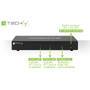 Techly IDATA-DP-KVM2 - 3840 x 2160 pixels - 4K Ultra HD - Black