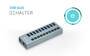 I-TEC USB 3.0 Charging HUB 10port port mit externem Netzadapter 48W 10x USB Ladeport fuer Tablets No