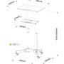 TECHLY Universal Trolley schwarz fuer Notebook oder Projektoren 103-125cm Hoehenverstellbar mit 2 Ab