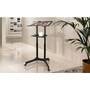 TECHLY Universal Trolley schwarz fuer Notebook oder Projektoren 103-125cm Hoehenverstellbar mit 2 Ab