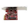 STARTECH.COM 2-Port PCIe USB 3.1 Card - 2x USB-C 3.1 Gen 2 Up to 10Gbps - PCIe Gen 3 x4 - ASM3142 Ch