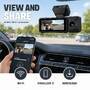 Nedis Dash Cam / 4K@30fps / 4 MPixel / 3.16 " / Wi-Fi / LCD Screen / Duale Kamera / Kabinenkamera / GPS unterstützt / Parksensor / Bewegungsmelder / Nachtsicht / Schwarz