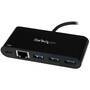 STARTECH.COM USB-C auf Ethernet Adapter mit 3 Port USB 3.0 Hub und Stromversorgung - USB-C GbE Adapt