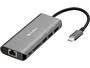 SANDBERG USB-C Dock HDMI+LAN+SD+USB,61W - USB 3.2 Gen 1 (3.1 Gen 1) Type-C - HDMI - RJ-45 - USB 3.2 Gen 1 (3.1 Gen 1) Type-A - USB 3.2 Gen 1 (3.1 Gen 1) Type-C - MMC - MicroSD (TransFlash) - SD - SDHC - SDXC - 5000 Mbit/s - Grey - Aluminium