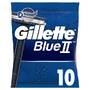 Gillette Blue II Einwegrasierer x10, Mit 2 ultrascharfen, platinbeschichteten Klingen, einer der meistverkauften 2-Klingen-Einwegrasierer, 10er-Pack