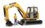 Bruder Cat Mini Excavator with worker - Excavator model - Plastic - 1:16 - Cat - Not for children under 36 months - 409 mm