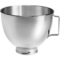 KitchenAid Edelstahlschüssel 4,3 L 5K45SBWH edelstahl für 4,8 l Artisan & Classic