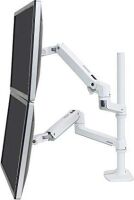 Ergotron LX Series LX Dual Stacking Arm - Clamp - 9.1 kg - 101.6 cm (40") - 100 x 100 mm - Height adjustment - White